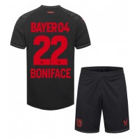 Bayer Leverkusen Victor Boniface #22 Heimtrikotsatz Kinder 2023-24 Kurzarm (+ Kurze Hosen)